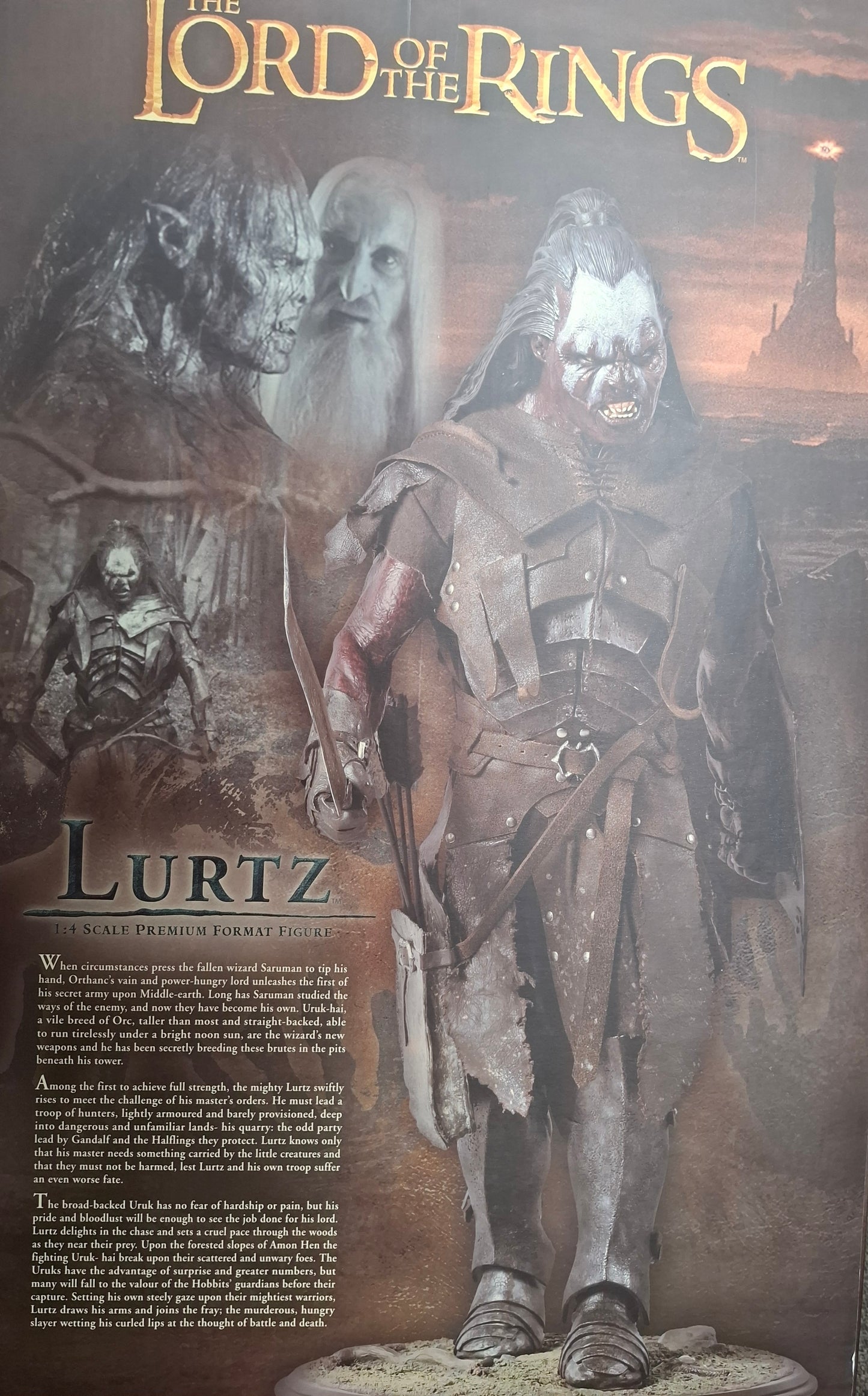 Weta Lord of The Rings Lurtz 1:4 Scale Premium Format Figure Limited Edition 374/750