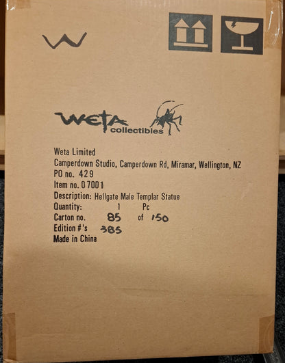 Weta Hellgate Male Templar Figure Limited Edition 0385/1000 sealed
