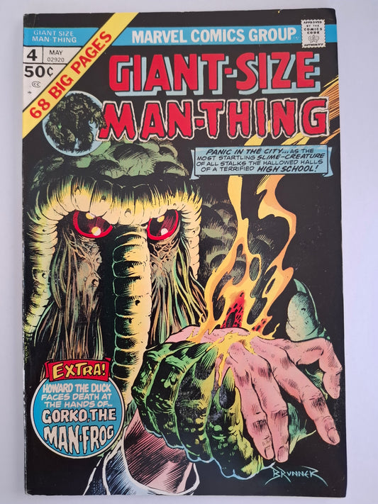 1975 Giant-sized Man-Thing comic #4 1st Appearance of Howard the Duck