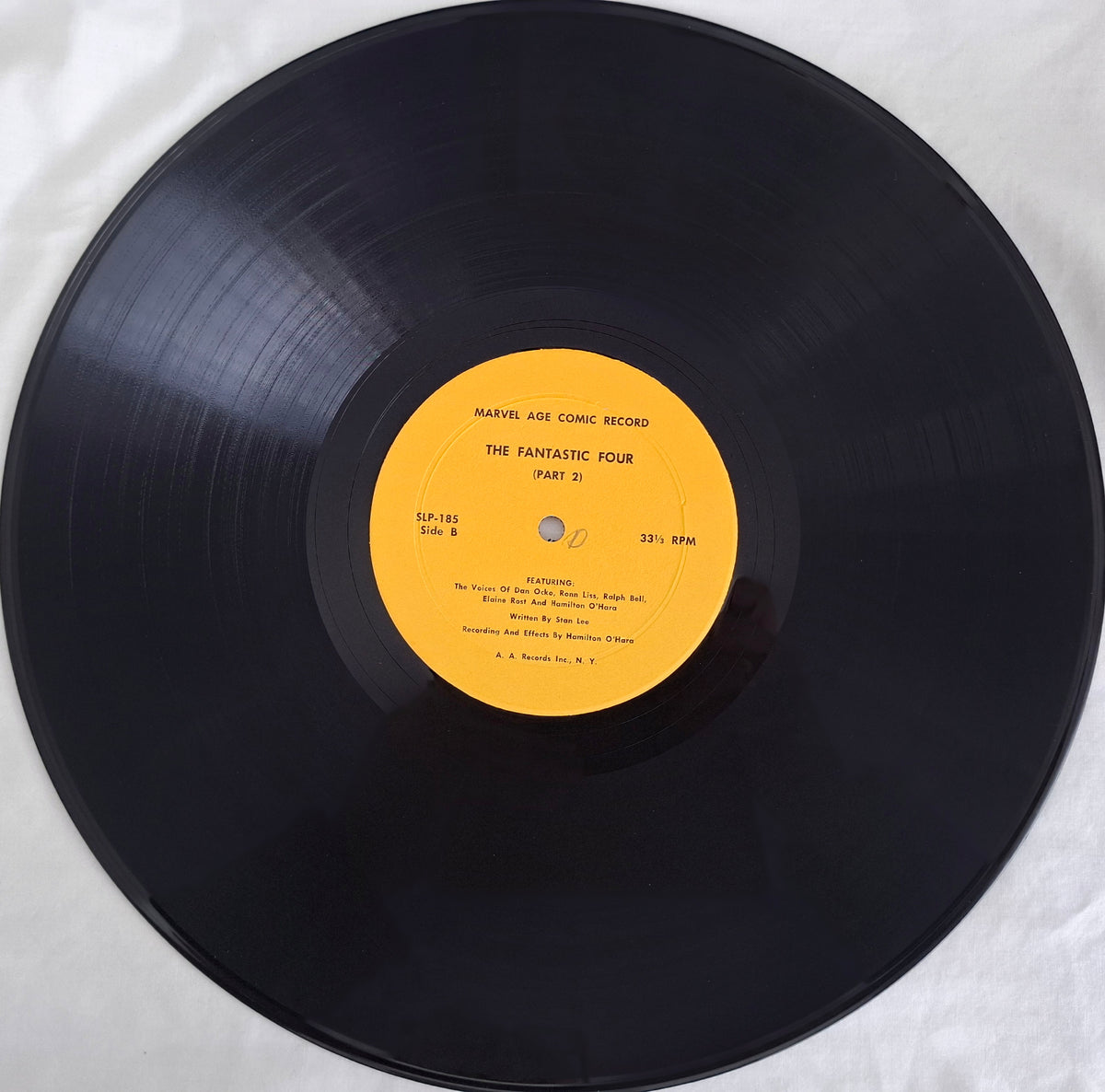 1966 Marvel Age Comic Spectaculars Golden Records Vinyl – Record Only