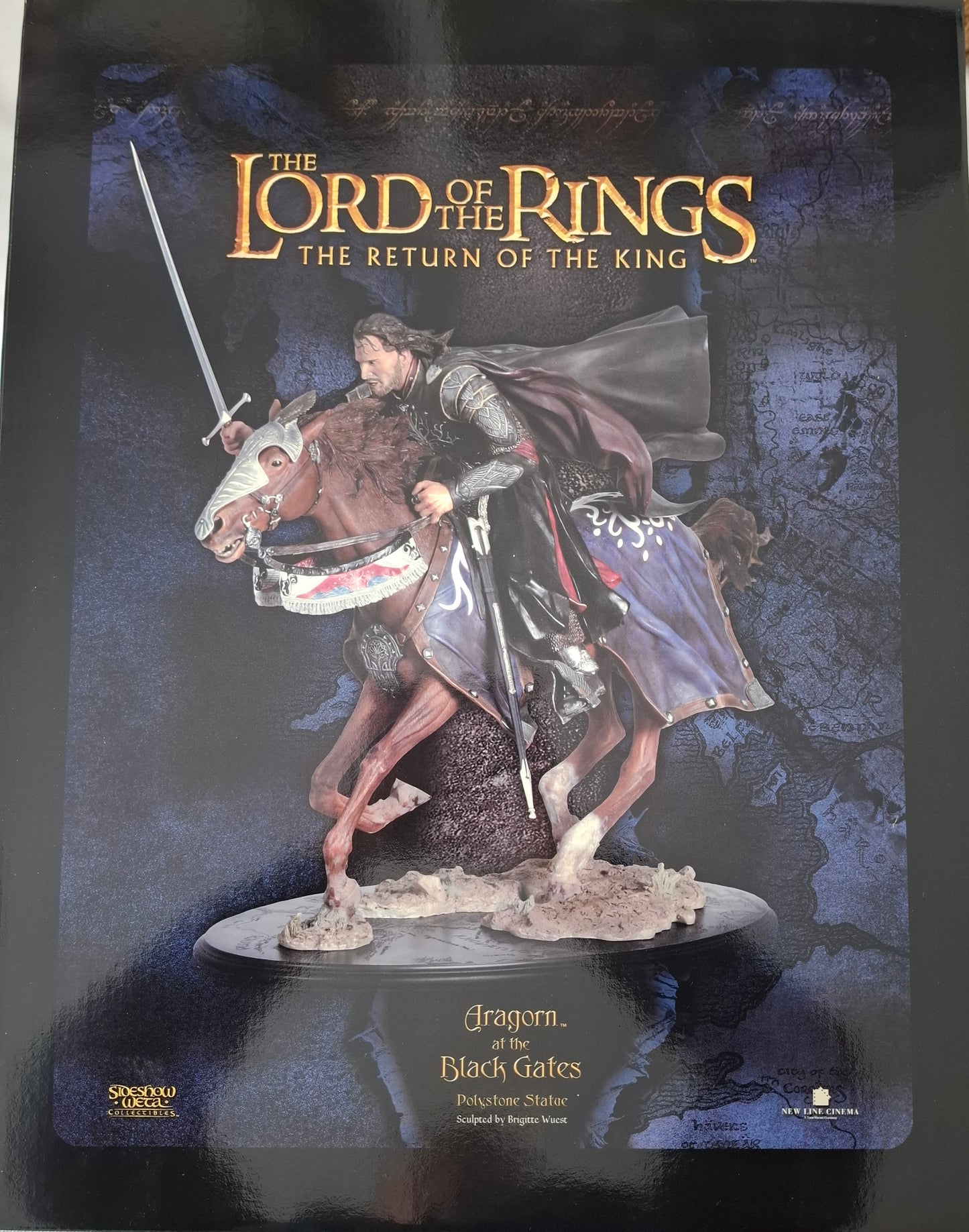 Weta The Lord of The Rings The Return of the King Aragon At the Black Gates Limited Edition Figure #1927/5000