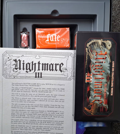 Nightmare III: Anne De Chantraine Witch Expansion VHS Board Game 1992