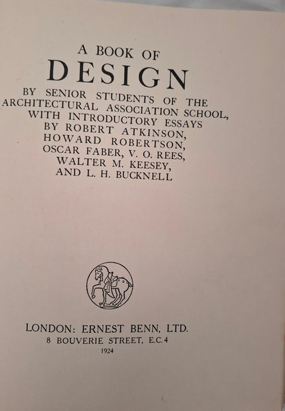 A Book of Design – By Senior Students of the Architectural Association School – 1924