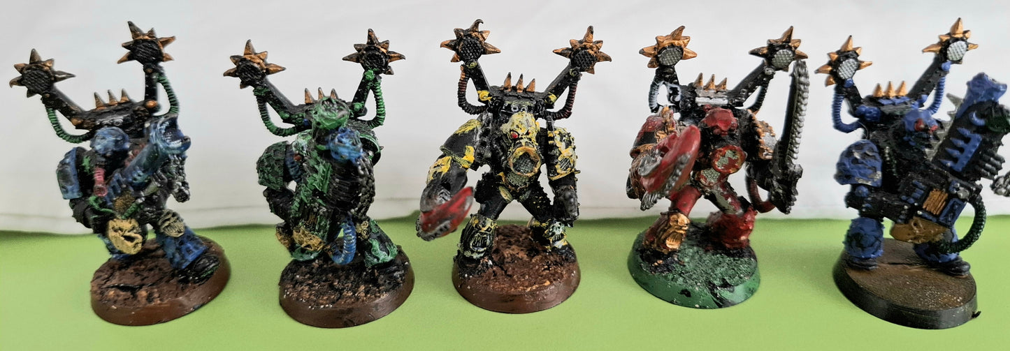 Warhammer 40,000: Metal Chaos Space Marines x5 Out-of-print 1992