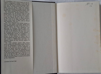 The Silmarillion – Rare UK First International Edition (Hardcover) 1977 with Clowes Map