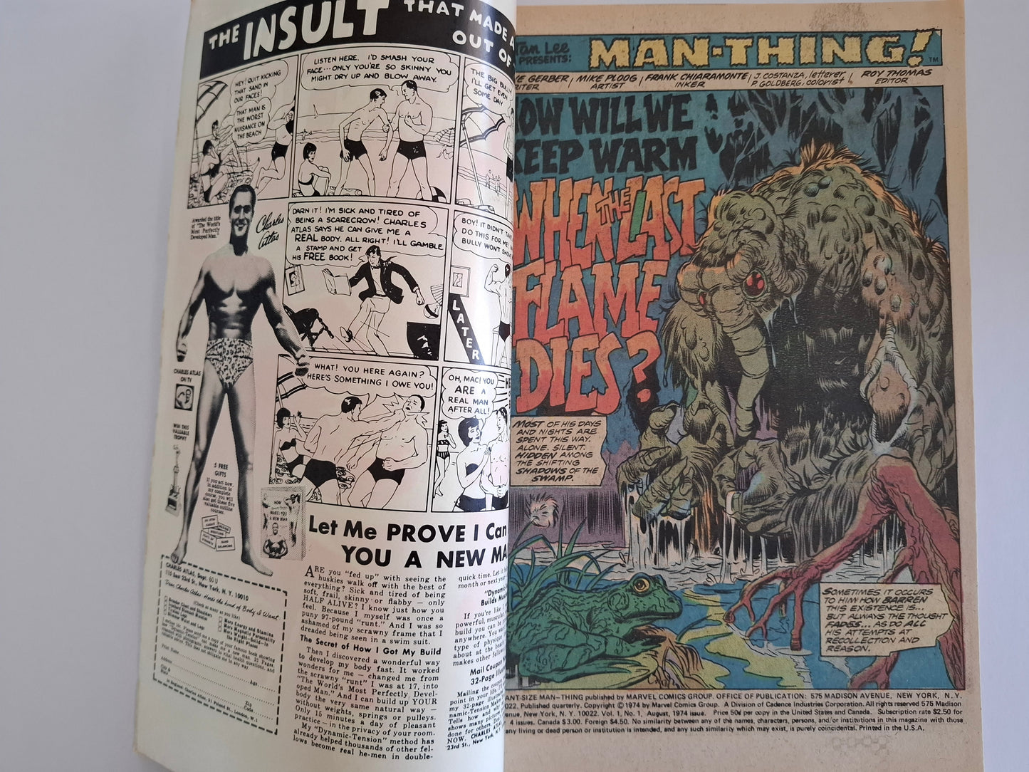 1974 Giant-sized Man-Thing comic #1