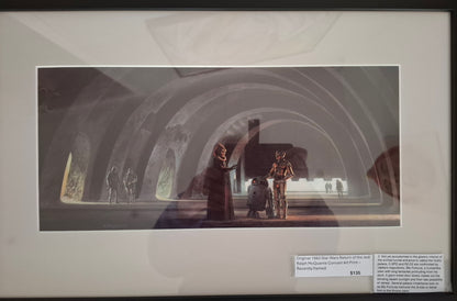 Original 1983 Star Wars Return of the Jedi Ralph McQuarrie Concept Art Print Framed #2