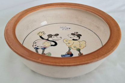 Vintage 1930s Japanese Mickey Mouse ceramic bowl - Early Disney