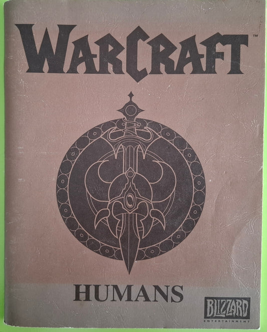 Vintage 1994 Blizzard Computer Game Warcraft ~ Orcs & Humans ~ Brown Manual