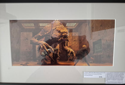 Original 1983 Star Wars Return of the Jedi Ralph McQuarrie Concept Art Print Framed #6
