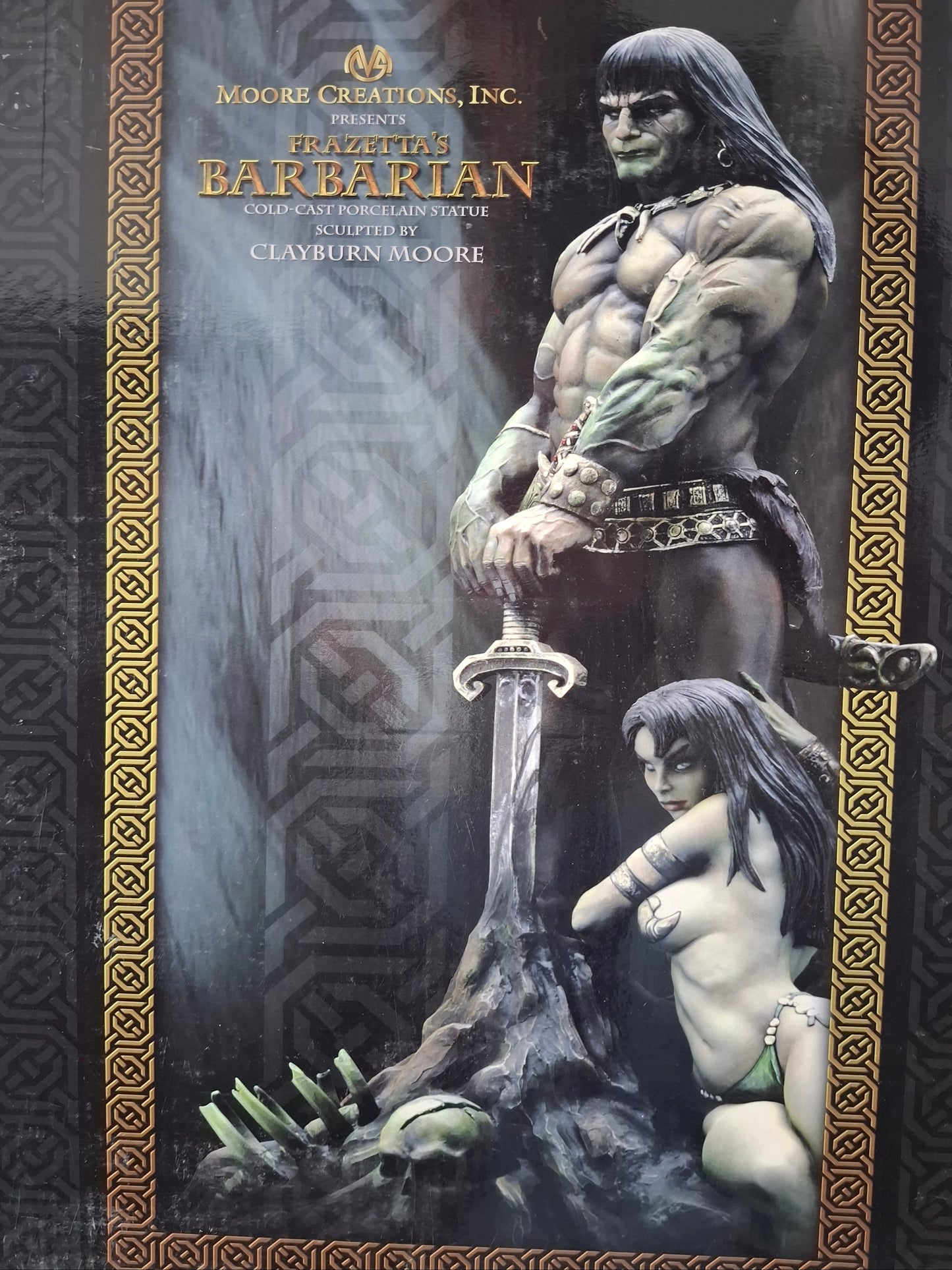 Moore Creations Frazetta's Conan Barbarian Cold-Cast Porcelain Statue Limited Edition 1210/6500