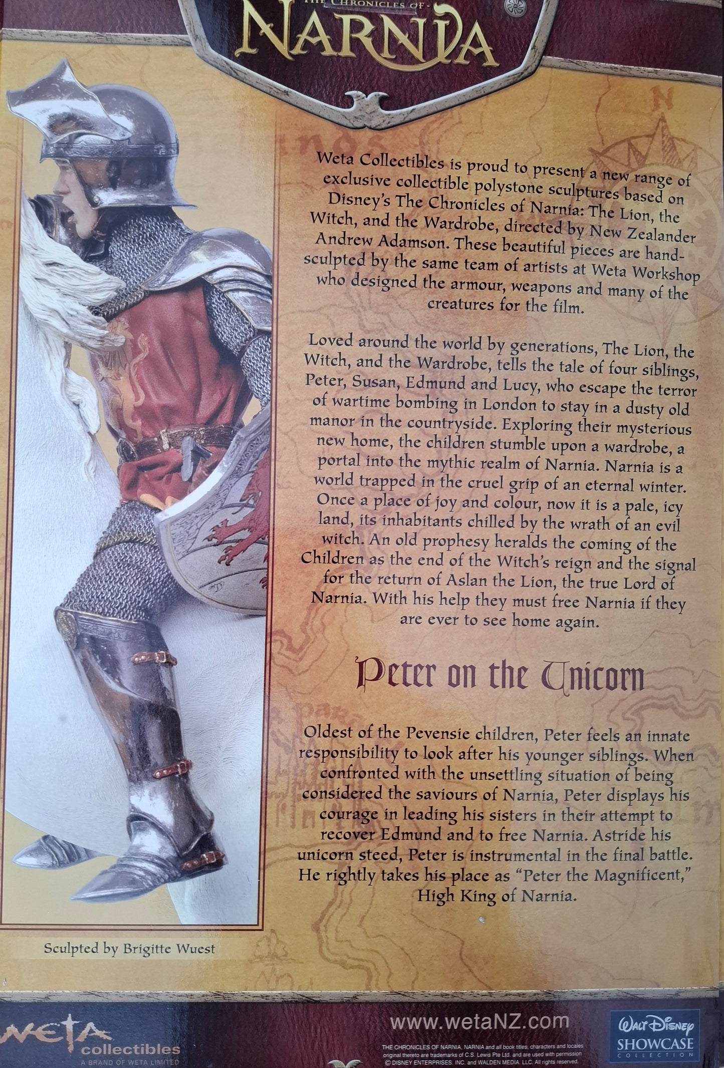 Weta Narnia Peter on the Unicorn Figure Limited Edition 1134/3000