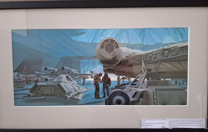 Original 1980 Star Wars Empire Strikes Back Ralph McQuarrie Concert Art Print Framed #7