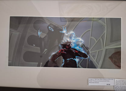 Original 1983 Star Wars Return of the Jedi Ralph McQuarrie Concept Art Print Framed #16