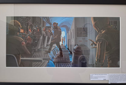 Original 1980 Star Wars Empire Strikes Back Ralph McQuarrie Concept Art Print Framed #2