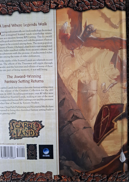 Pathfinder Scarred Lands Player’s Guide RPG Book Onyx Path Publishing 224 Pages