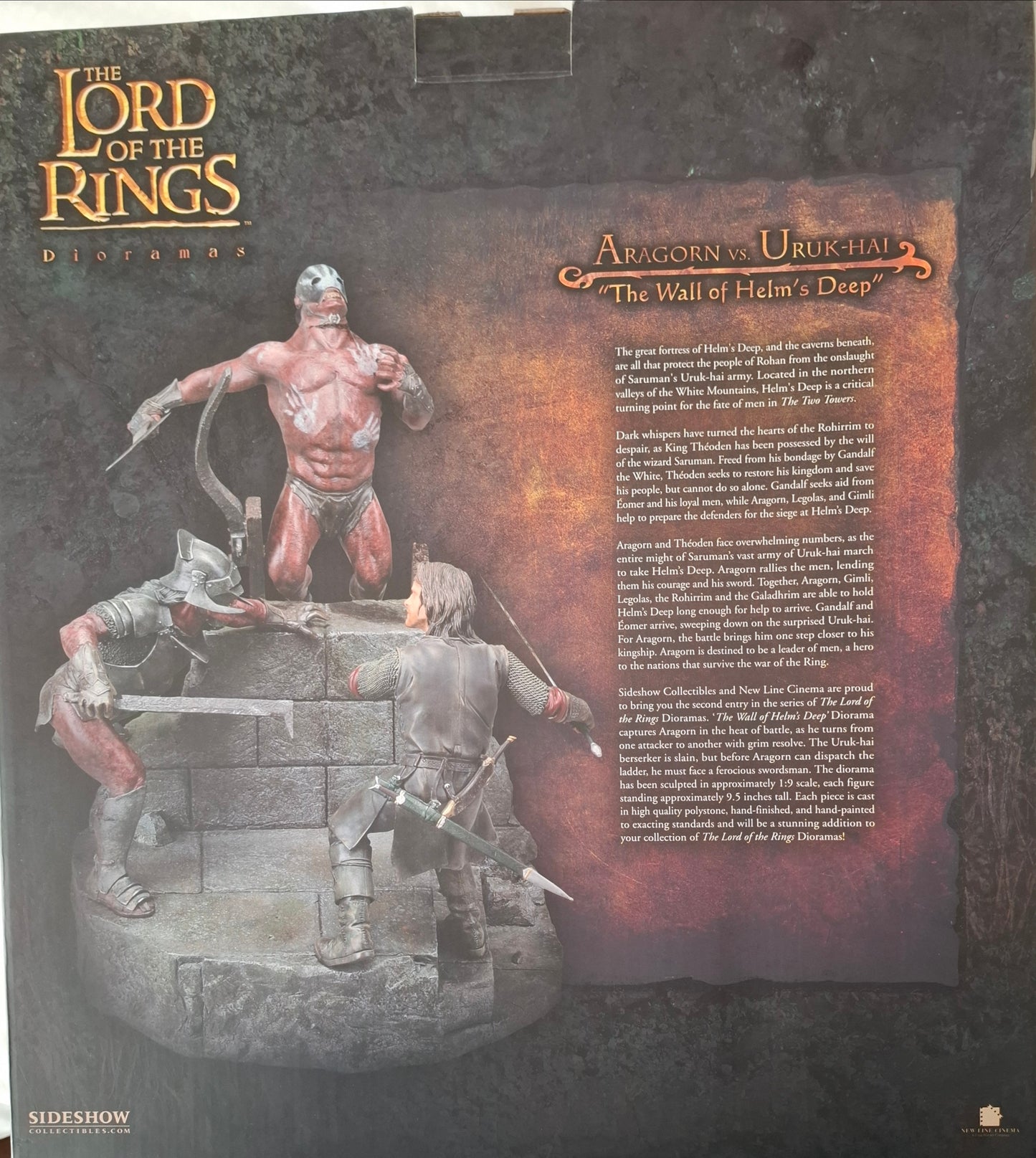 Weta Lord of the Rings Aragon vs Uruk-Hai The Wall of Hell's Deep Diorama Limited Edition 279/750