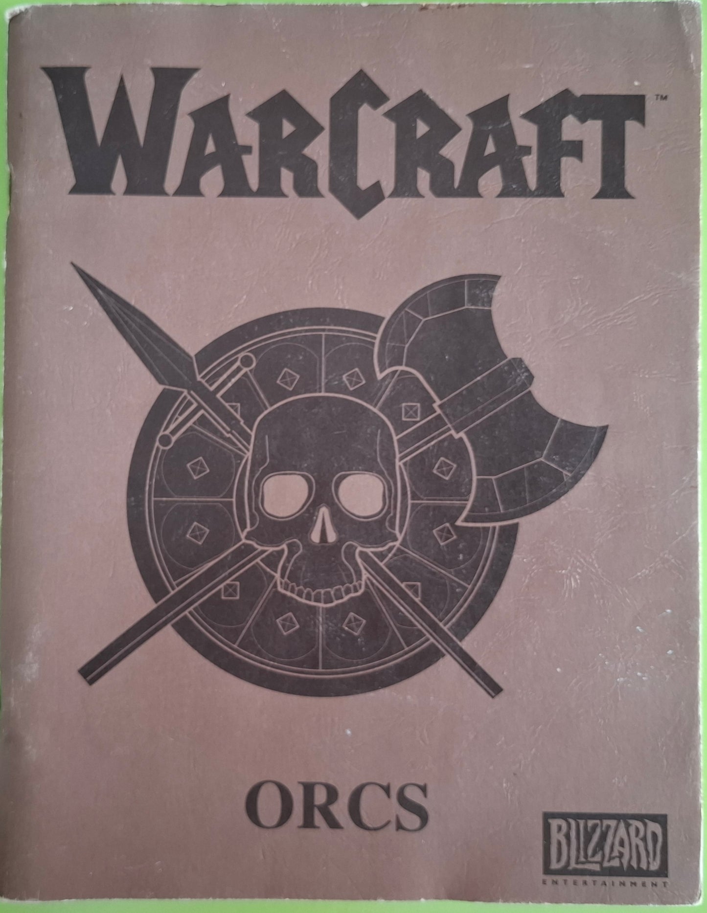 Vintage 1994 Blizzard Computer Game Warcraft ~ Orcs & Humans ~ Brown Manual