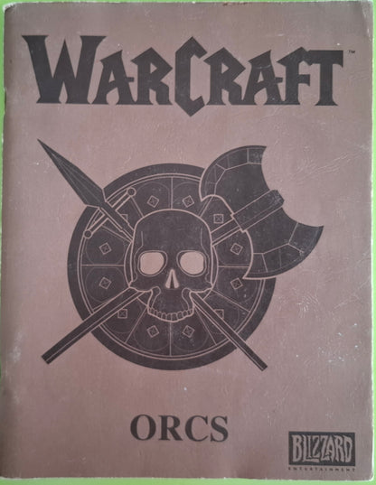 Vintage 1994 Blizzard Computer Game Warcraft ~ Orcs & Humans ~ Brown Manual