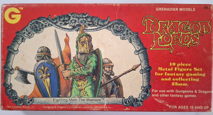 Dragon Lords 10 Piece Metal Figure Set Fighting Men - The Warriors For Dungeons & Dragons