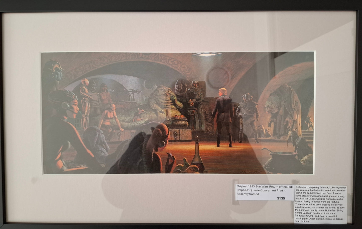 Original 1983 Star Wars Return of the Jedi Ralph McQuarrie Concept Art Print #3