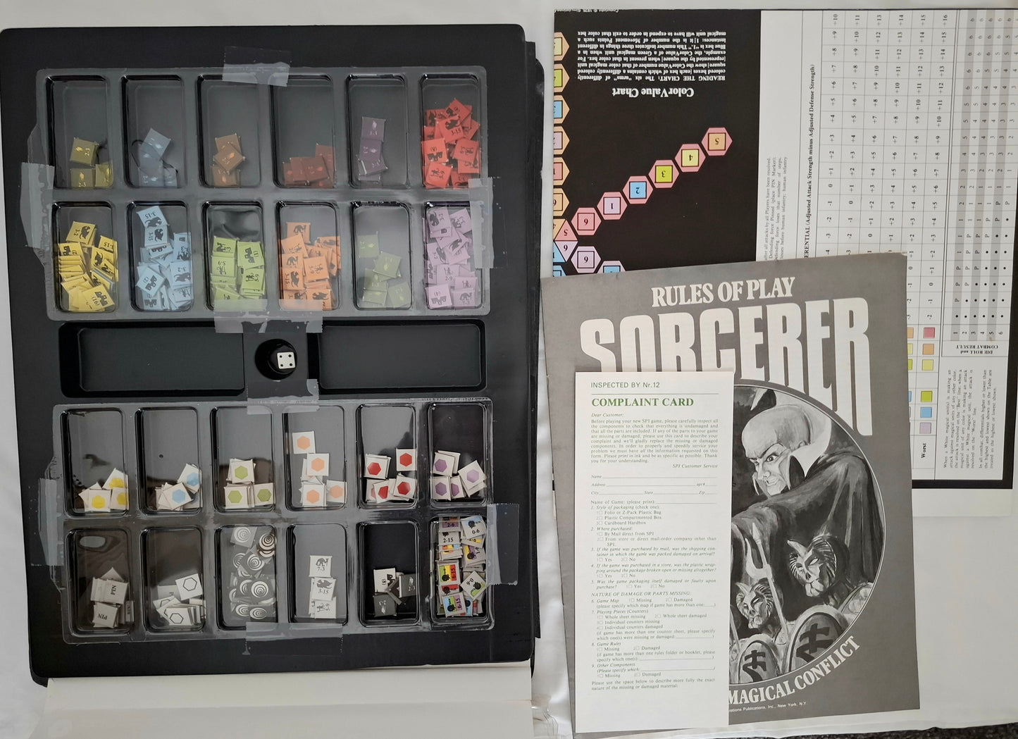 Sorcerer: The Game of Magical Conflict – SPI Fantasy Board Game – 1975