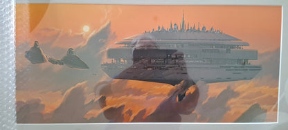 Original 1980 Star Wars Empire Strikes Back Ralph McQuarrie Concept Art Print Framed #18