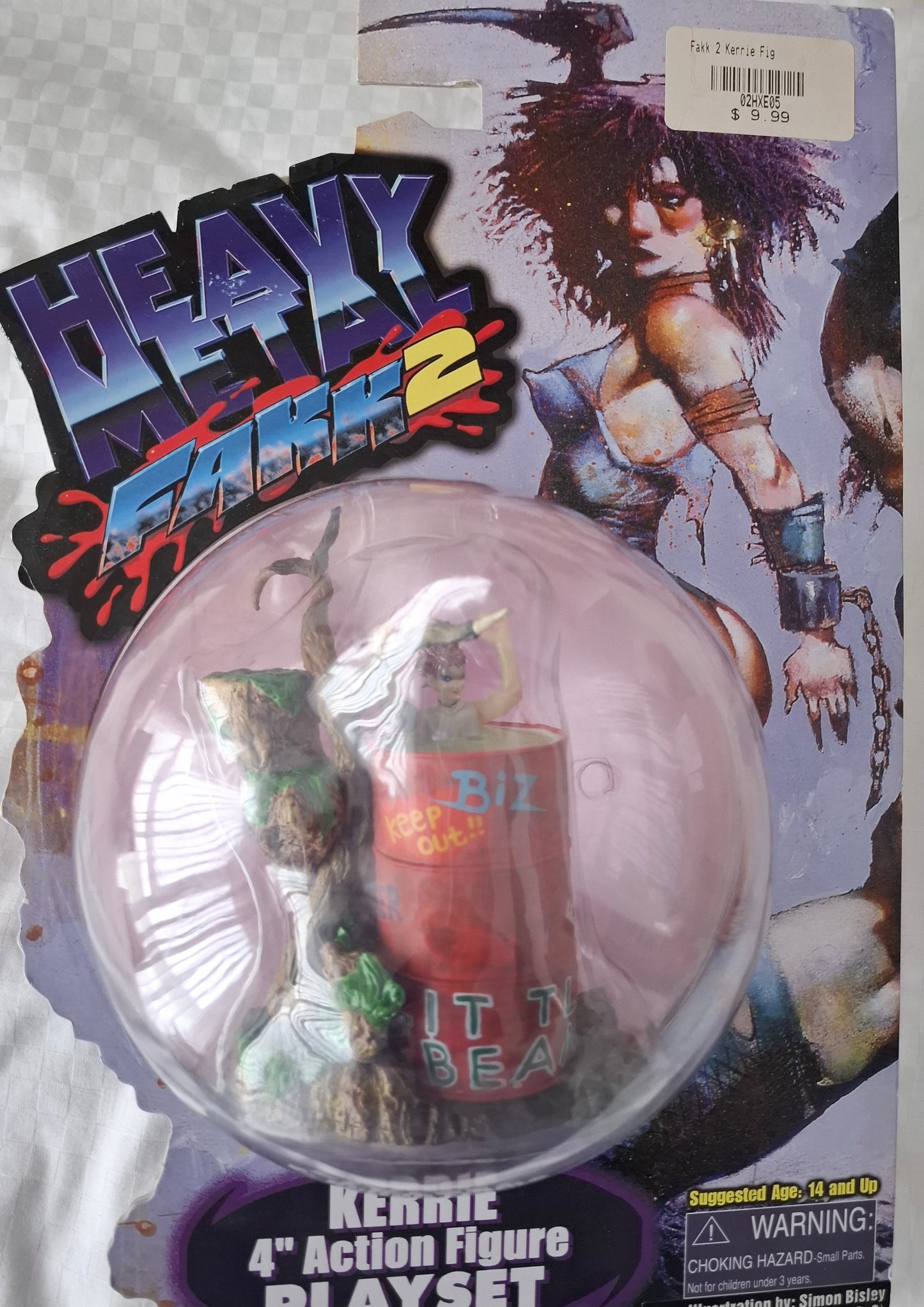 Heavy Metal F.A.K.K. 2 Kerrie 4" Action Figure Playset 1999