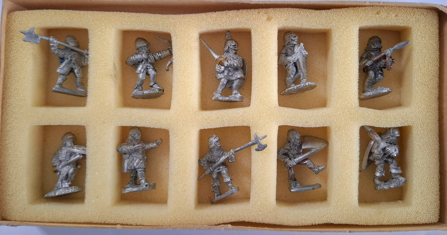 Dragon Lords 10 Piece Metal Figure Set Fighting Men - The Warriors For Dungeons & Dragons