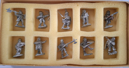 Dragon Lords 10 Piece Metal Figure Set Fighting Men - The Warriors For Dungeons & Dragons