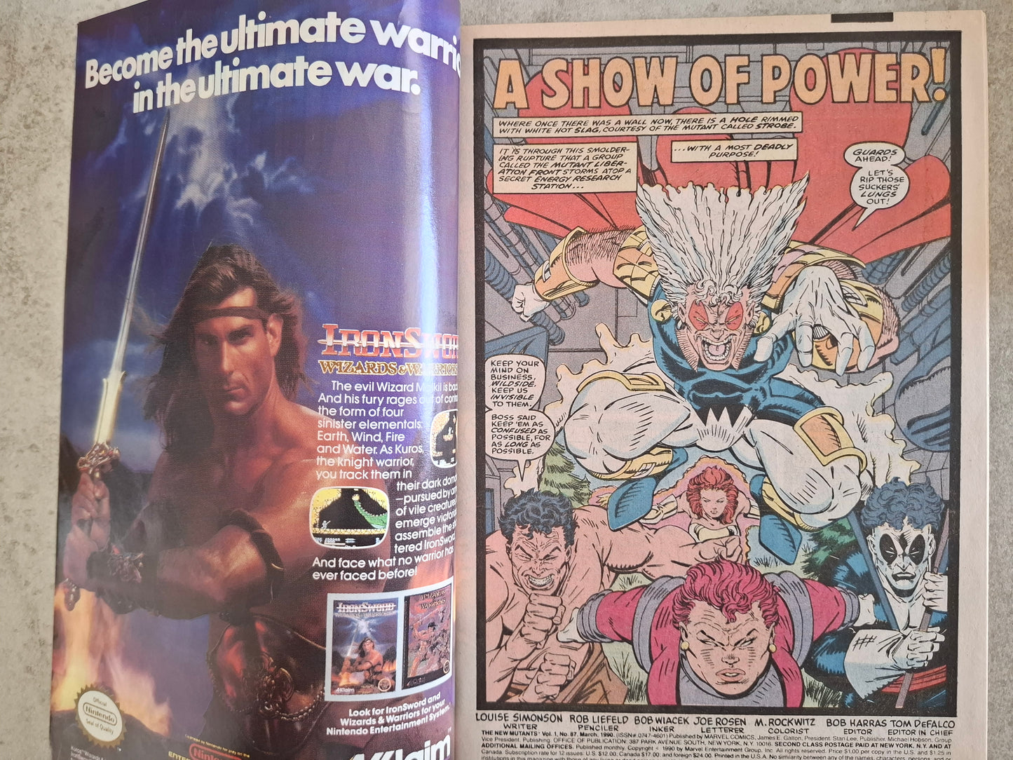 The New Mutants Vol.1 #87 1st Appearance of Cable 1990