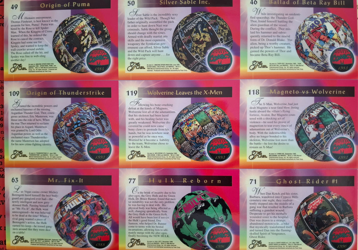 1994 Flair Marvel Universe 1961–1993 Inaugural Edition Press Kit – Rare Promotional Collection 2